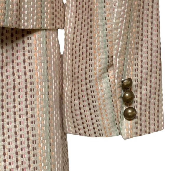 Vintage Harold’s Light Cotton Tweed Bold Button 2Pc Skirt Suit Set - Picture 9 of 16
